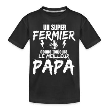 SUPER DAD CLOSE - Kids' Premium Organic T-Shirt - black - Front