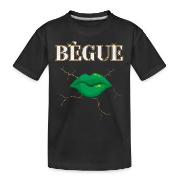 Bègue Parole Bouche Verte Art Moderne - T-shirt bio Premium Enfant - noir - Devant
