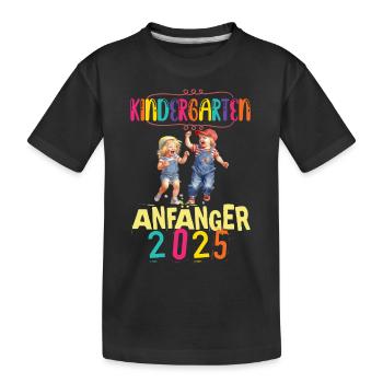 Kindergarten Anfänger 2025 Kita Krippe Hort - Kinder Premium Bio T-Shirt - Schwarz - Vorne