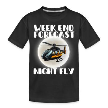 Vorhersage für das Wochenende Night Fly - Kinder Premium Bio T-Shirt - Schwarz - Vorne