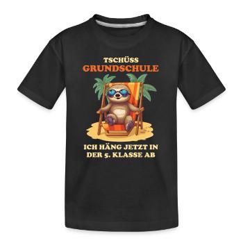 5. Klasse Realschule Gymnasium Grundschule 2024 - Kinder Premium Bio T-Shirt - Schwarz - Vorne