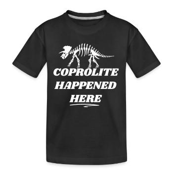 Le coprolithe s’est produit ici - T-shirt bio Premium Enfant - noir - Devant