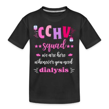 CCHV Squad Dialyse Schwesternteam - Kinder Premium Bio T-Shirt - Schwarz - Vorne