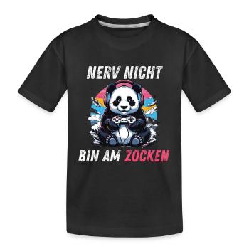 Nerv Nicht! lustige Sprüche Männer Gaming Zocken - Kinder Premium Bio T-Shirt - Schwarz - Vorne