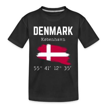 Copenhague, Danemark : Randonnée en vacances d’hiver - T-shirt bio Premium Enfant - noir - Devant