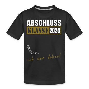 Abschlussklasse 2025 - Kinder Premium Bio T-Shirt - Schwarz - Vorne