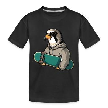 Skater Falcon Cool Streetwear Outfit - Kids' Premium Organic T-Shirt - black - Front