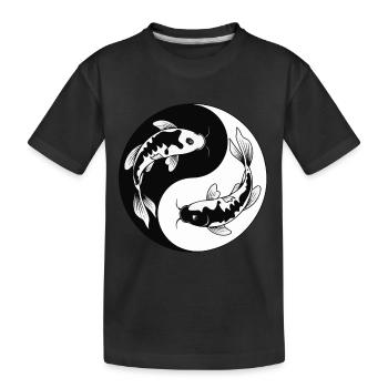 Ying et Yang Koi Carpe Japon Cadeaux - T-shirt bio Premium Enfant - noir - Devant