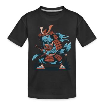 Japan Samurai Koi Carp Anime Gift - Kids' Premium Organic T-Shirt - black - Front