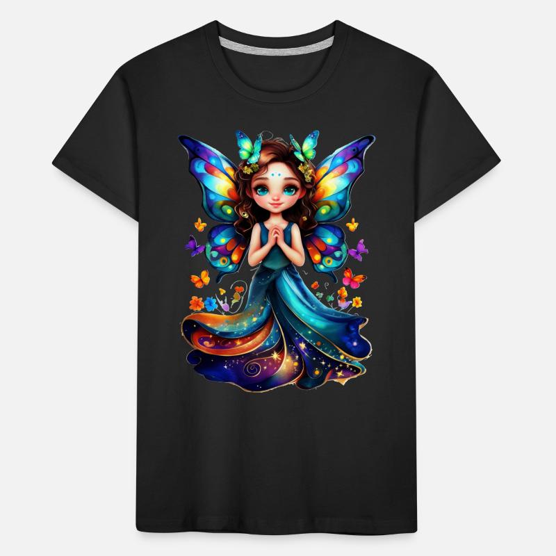 Bezaubernde Schmetterlingsfee Kinder Premium Bio T-Shirt