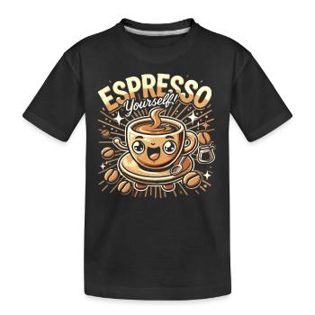 Espresso Selber machen - Kinder Premium Bio T-Shirt - Schwarz - Vorne