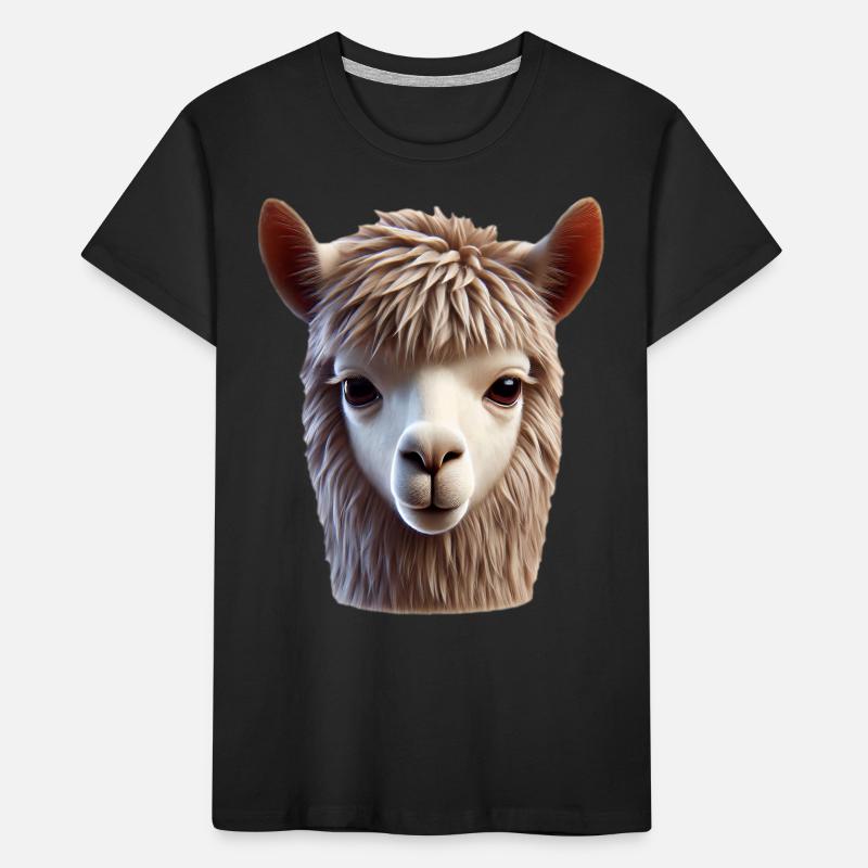 Alpaca Head 2 Kids' Premium Organic T-Shirt