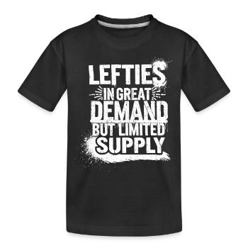 Les gauchers sont uniques - T-shirt bio Premium Enfant - noir - Devant
