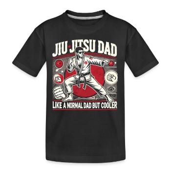 Jiu Jitsu Dad Wie ein normaler Dad, aber cooler - Kinder Premium Bio T-Shirt - Schwarz - Vorne