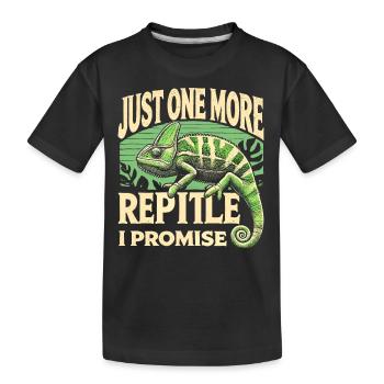 Nur noch ein Reptil, versprochen - Kinder Premium Bio T-Shirt - Schwarz - Vorne
