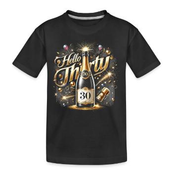Hallo Dreißig - Kinder Premium Bio T-Shirt - Schwarz - Vorne