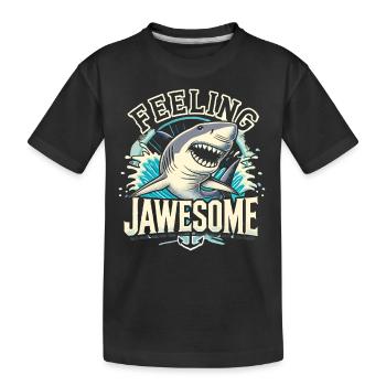 Das Gefühl von Jawesome - Kinder Premium Bio T-Shirt - Schwarz - Vorne