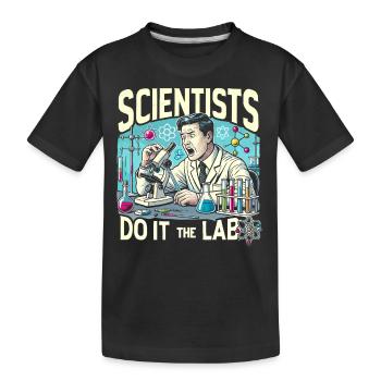 Wissenschaftler machen es im Labor - Kinder Premium Bio T-Shirt - Schwarz - Vorne