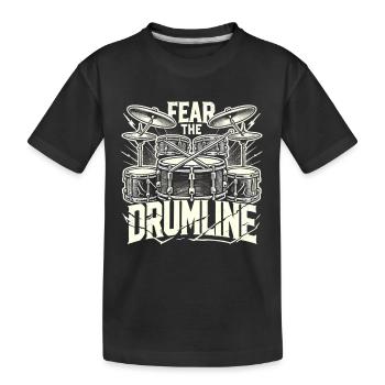 Fear The Drumline - Kinder Premium Bio T-Shirt - Schwarz - Vorne