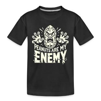 Erdnüsse sind mein Feind - Kinder Premium Bio T-Shirt - Schwarz - Vorne