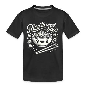 Reis, um Sie zu treffen - Kinder Premium Bio T-Shirt - Schwarz - Vorne