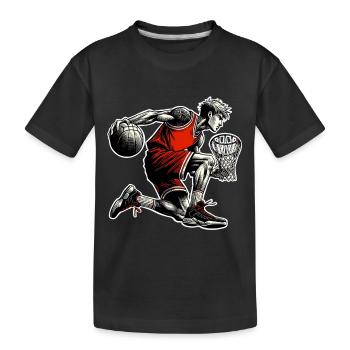 Basket-ball Joueurs de basket-ball - T-shirt bio Premium Enfant - noir - Devant
