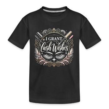 Ich erfülle Wimpernwünsche - Kinder Premium Bio T-Shirt - Schwarz - Vorne
