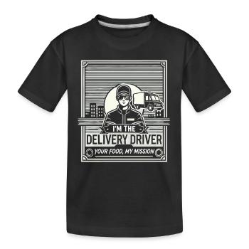 Ich bin der Lieferfahrer - Kinder Premium Bio T-Shirt - Schwarz - Vorne