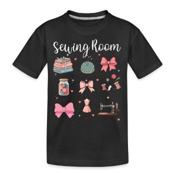 Sewing Room – Creative Sewing and Needlework - Kids' Premium Organic T-Shirt - black - Front