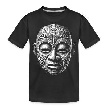 Maske - Kinder Premium Bio T-Shirt - Schwarz - Vorne