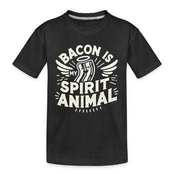 Speck ist mein Seelentier - Kinder Premium Bio T-Shirt - Schwarz - Vorne
