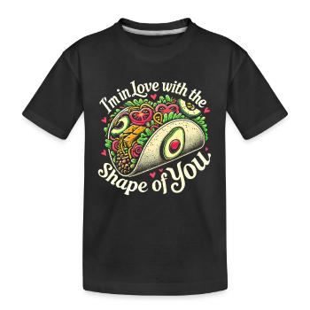 Ich bin verliebt in die Form von dir - Kinder Premium Bio T-Shirt - Schwarz - Vorne
