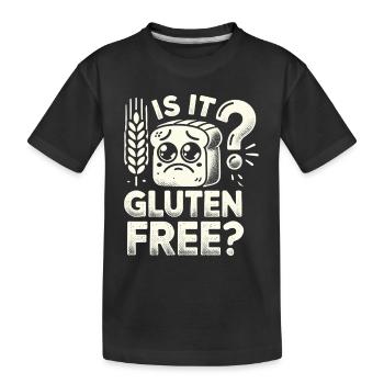 Ist es glutenfrei? - Kinder Premium Bio T-Shirt - Schwarz - Vorne