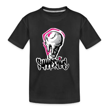 Summertime - Kids' Premium Organic T-Shirt - black - Front