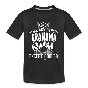 Bowling Grandma Is Cooler - Kids' Premium Organic T-Shirt - black - Front