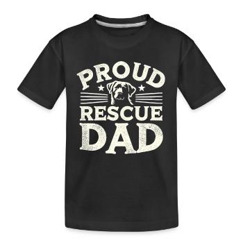 Stolzer Rettungs-Papa - Kinder Premium Bio T-Shirt - Schwarz - Vorne