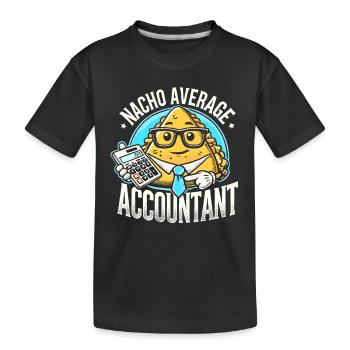 Nacho Durchschnittsbuchhalter - Kinder Premium Bio T-Shirt - Schwarz - Vorne