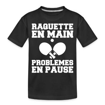 Raquette en main Ping Pong ping pong ping-pong - T-shirt bio Premium Enfant - noir - Devant