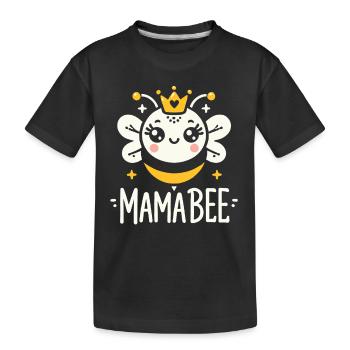 Mama Bee - Kinder Premium Bio T-Shirt - Schwarz - Vorne