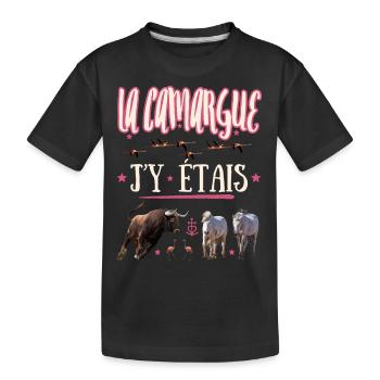LA CAMARGUE J'Y ETAIS - T-shirt bio Premium Enfant - noir - Devant