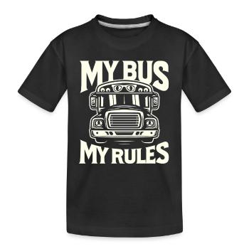Mein Bus Meine Regeln - Kinder Premium Bio T-Shirt - Schwarz - Vorne