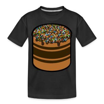 Chocolate Cake - Kids' Premium Organic T-Shirt - black - Front