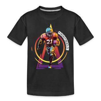 Joueur de football américain USA Amérique Sports Rétro - T-shirt bio Premium Enfant - noir - Devant