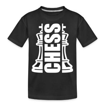 Schach König Verein - Kinder Premium Bio T-Shirt - Schwarz - Vorne