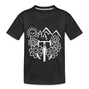 Aventure en vélo de gravier - T-shirt bio Premium Enfant - noir - Devant