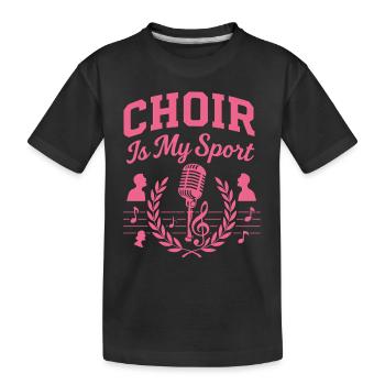 Chor ist mein Sport - Kinder Premium Bio T-Shirt - Schwarz - Vorne