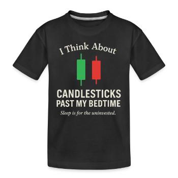 Ich denke über Kerzenständer nach, wenn ich im - Kinder Premium Bio T-Shirt - Schwarz - Vorne