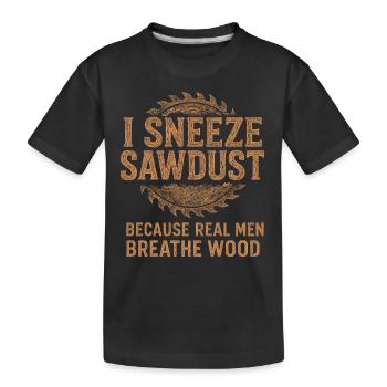 Ich niese Sägemehl - Kinder Premium Bio T-Shirt - Schwarz - Vorne