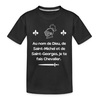 Serment de Chevalier - T-shirt bio Premium Enfant - noir - Devant