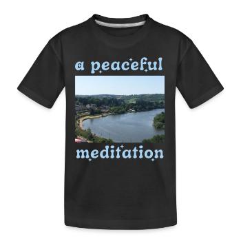 Une Méditation Calme Au Bord de La Rivière - T-shirt bio Premium Enfant - noir - Devant